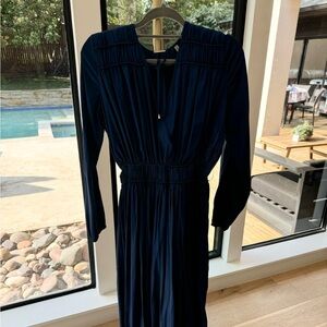 Elegant Navy Blue Women's Dress